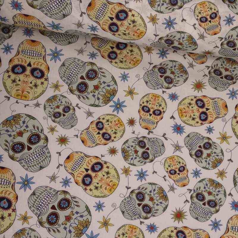 Tela de algodón de calaveras tubo Tela de algodón de calaveras tubo