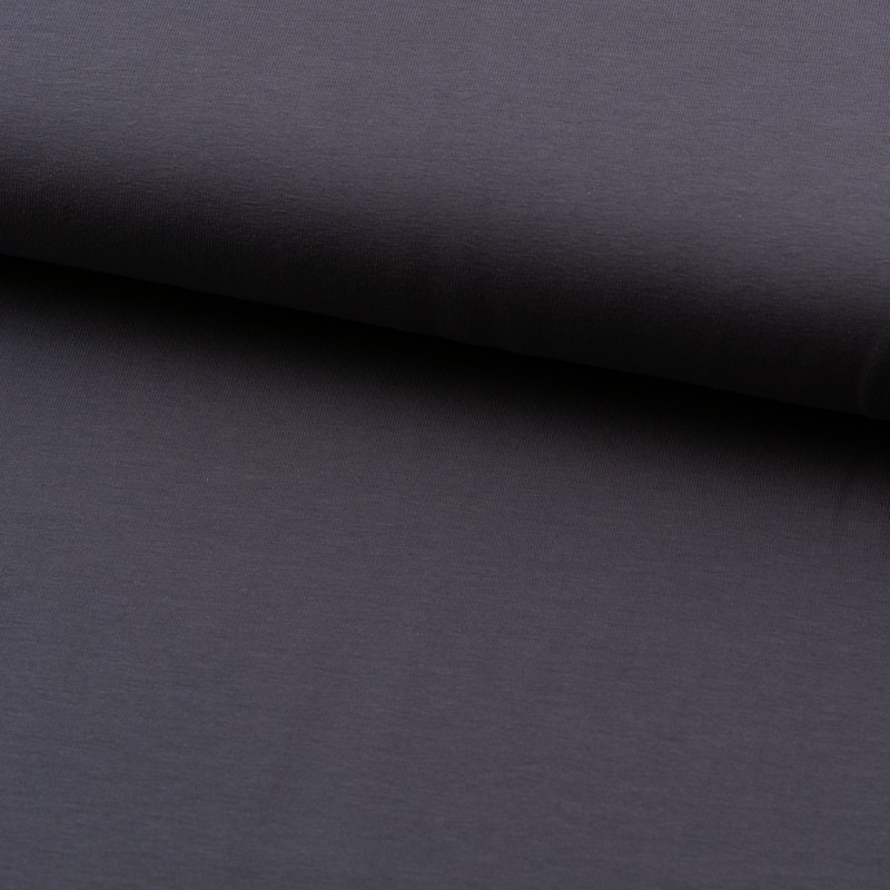 Tela de punto camiseta lisa algodón gris lomo Tela de punto camiseta lisa algodón gris lomo