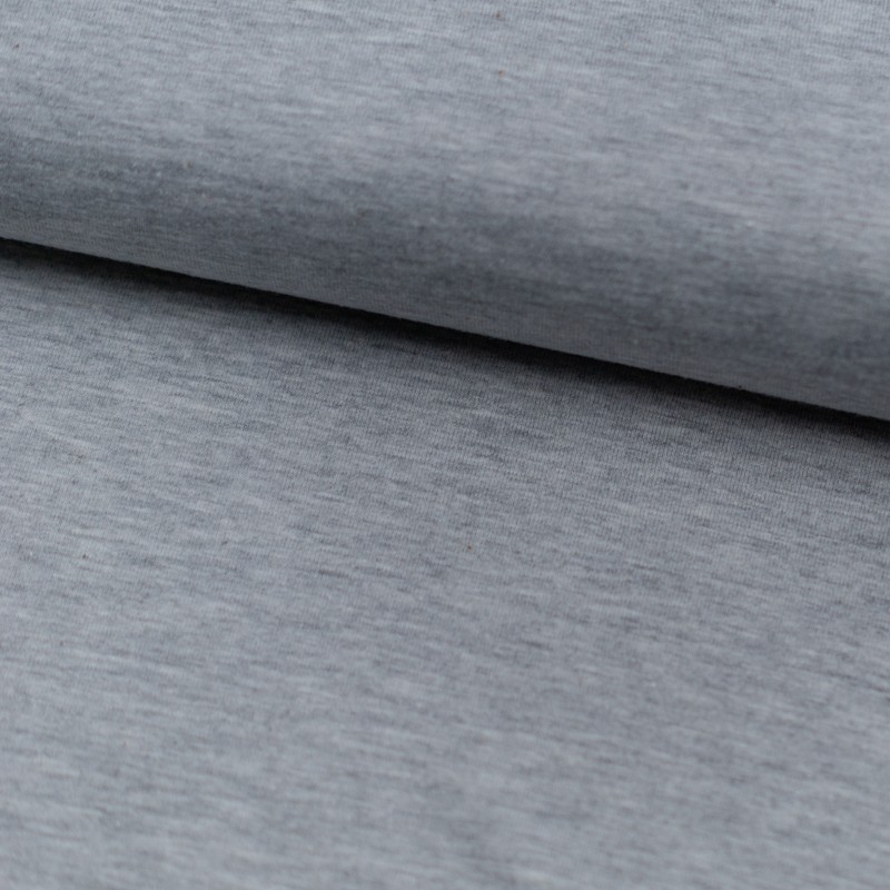 Tela de punto camiseta liso algodón gris perla lomo Tela de punto camiseta liso algodón gris perla lomo