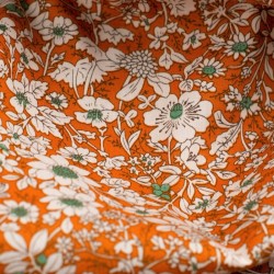Tela de algodón flores liberty bicolor detalle