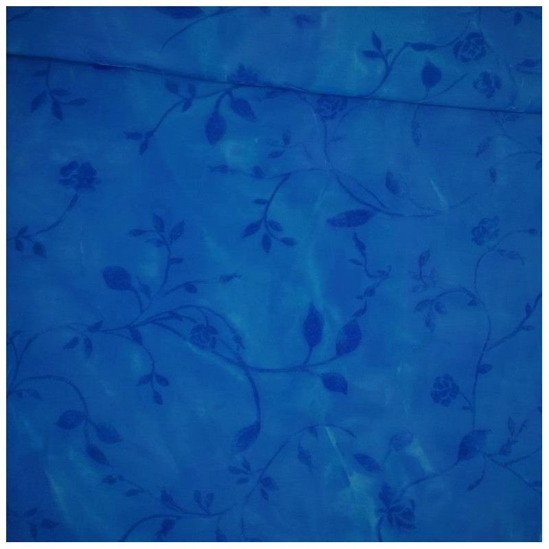 Tela de lycra adamascada azul tubo Tela de lycra adamascada azul tubo