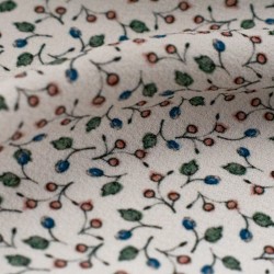 Tela de crepé hojas pequeñas detalle