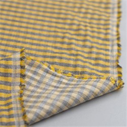 Tela de chambray vichy revés