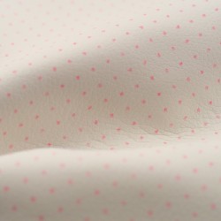 Tela de cuero sintético topos detalle rosa