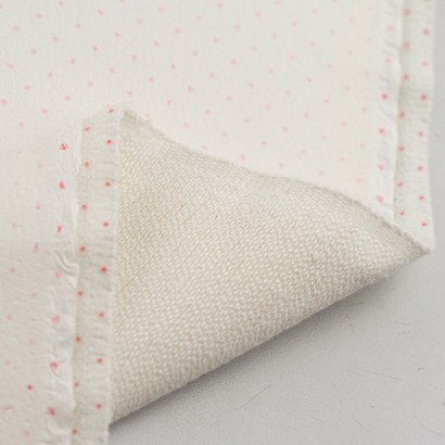 Tela de cuero sintético topos revés rosa