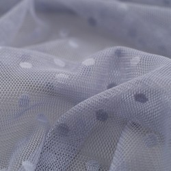 Tela de tul topos detalle