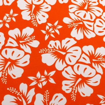 Tela de licra flor hawaiana grande lisa