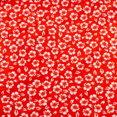 Tela de licra flores hawaianas lisa