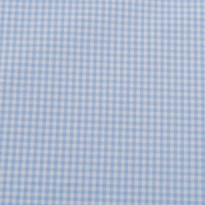 Tela de algodon vichy (3mm) lisa azul celeste