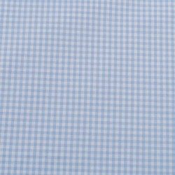 Tela de algodon vichy (3mm) lisa azul celeste
