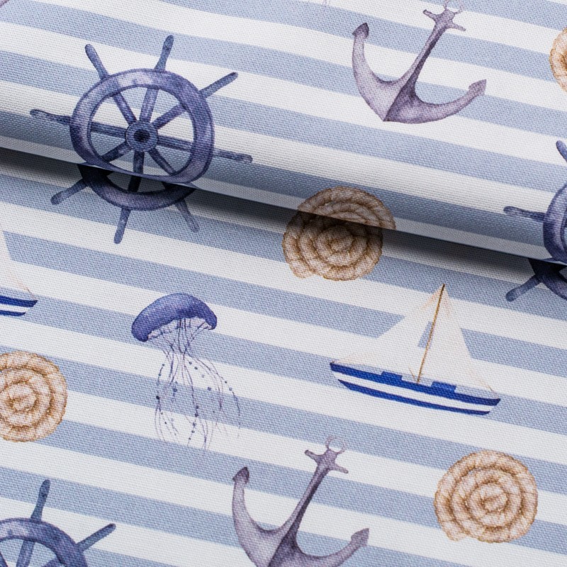 Tela de algodón estampado marinero lomo Tela de algodón estampado marinero lomo