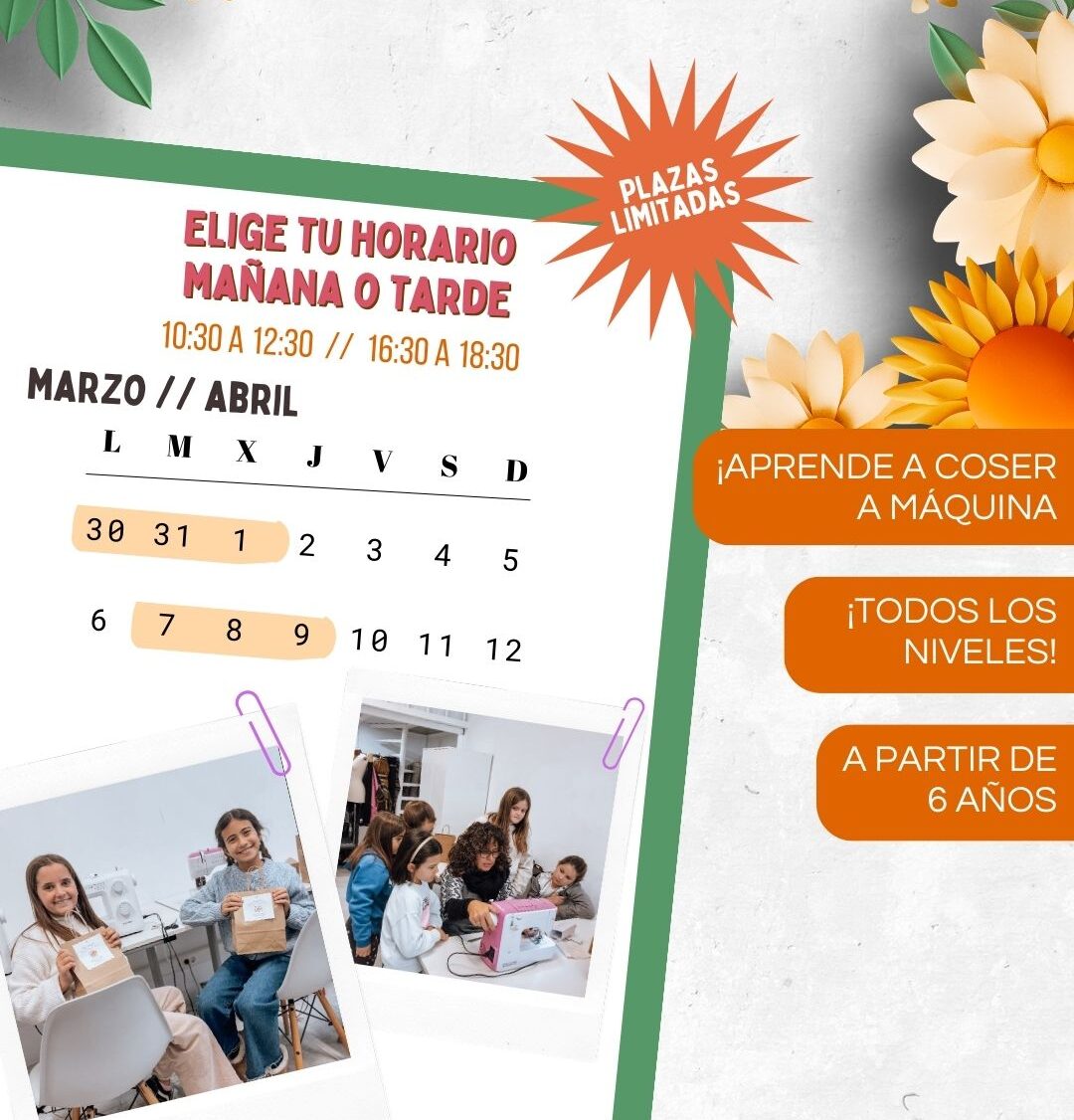 Calendario Campamentos semana santa 2026 Costura infantil